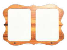 מעמד עץ אלון מבוקע ל-2 תמונות | מתנה בעיצוב אישי