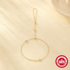 צמיד כסף מצופה זהב לנשים – עיצוב עדין עם אבני זירקון