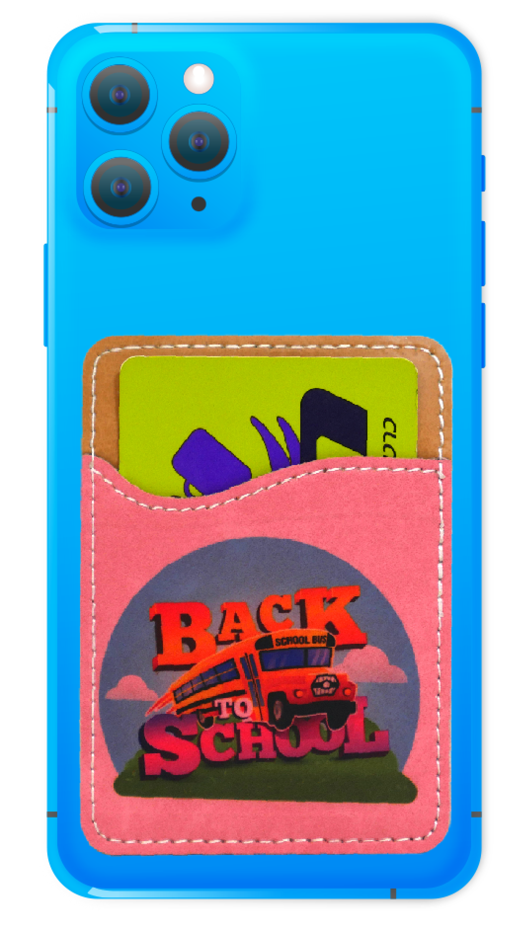 מחזיק כרטיסים לטלפון בעיצוב אישי – הדפסה על דמוי עור | לכל הצבעים