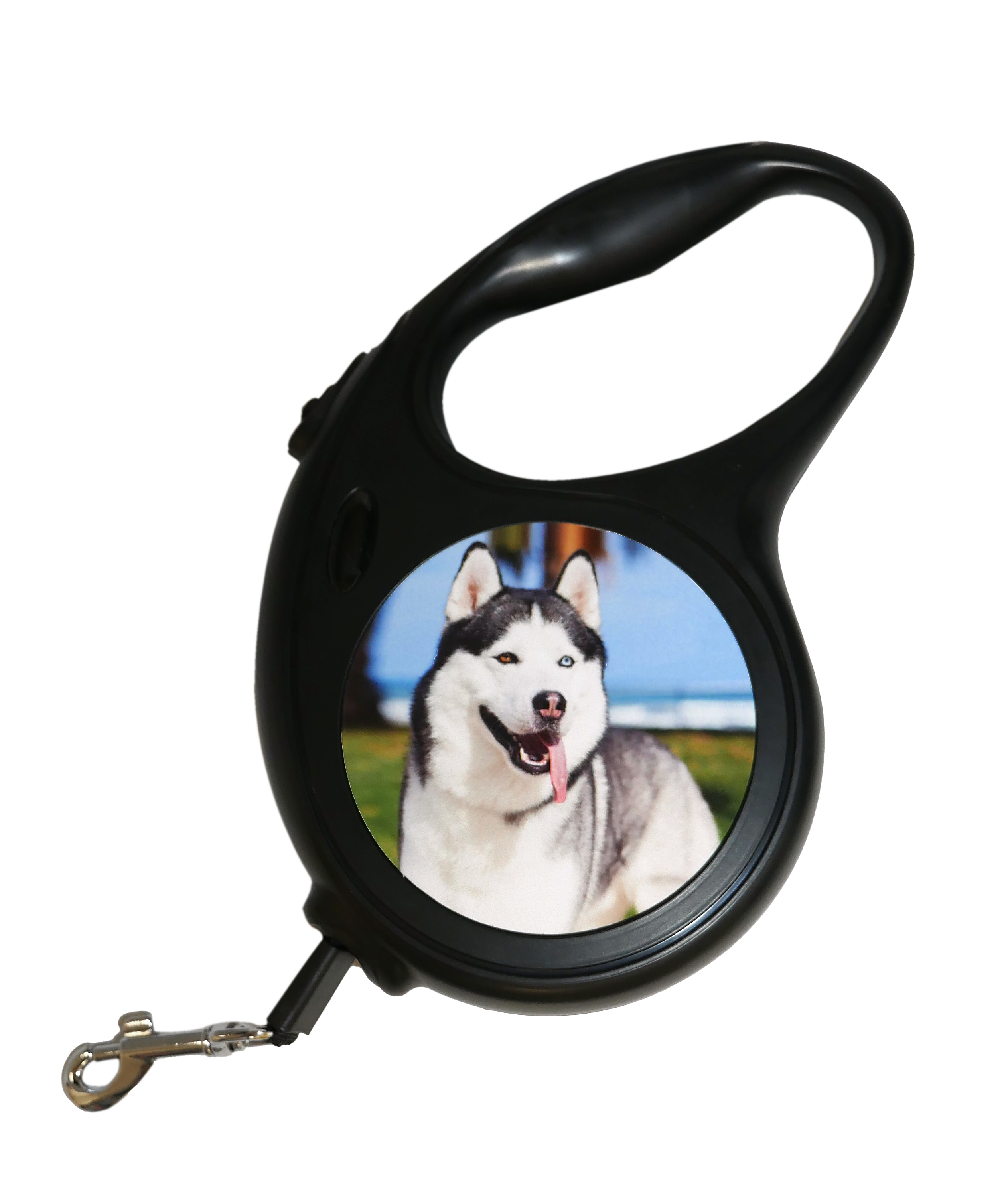 רצועה נשלפת לכלב גדול עם תמונה אישית