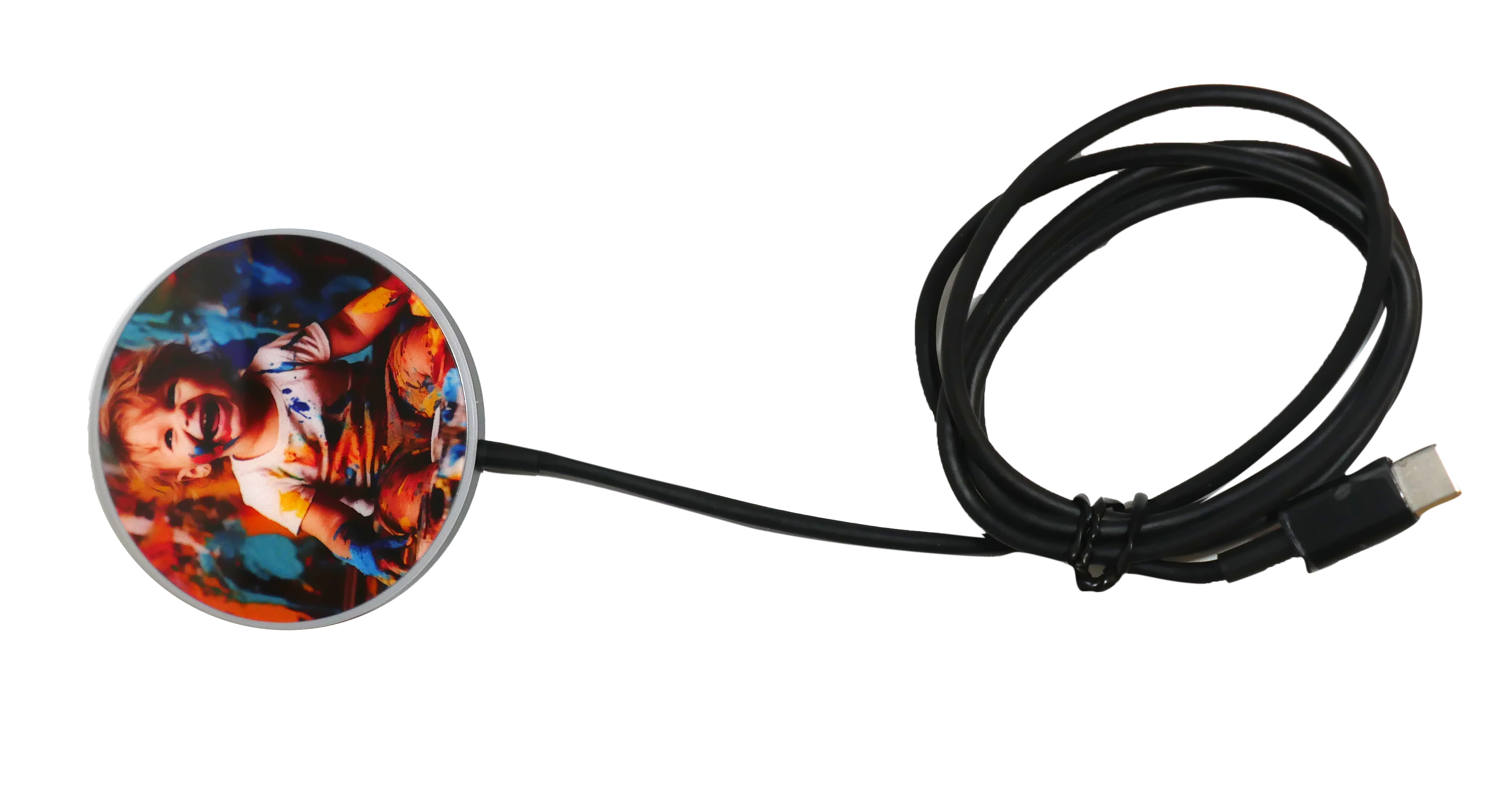 מטען אלחוטי שולחני בעיצוב אישי – עם תמונה או לוגו חברה