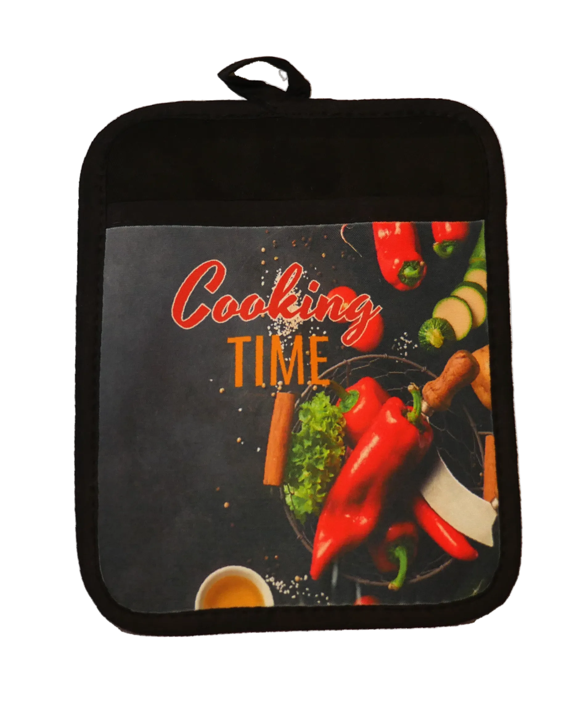 תחתית לסיר גומי שחור עם בד קנבס להדפסה אישית – עמיד בחום