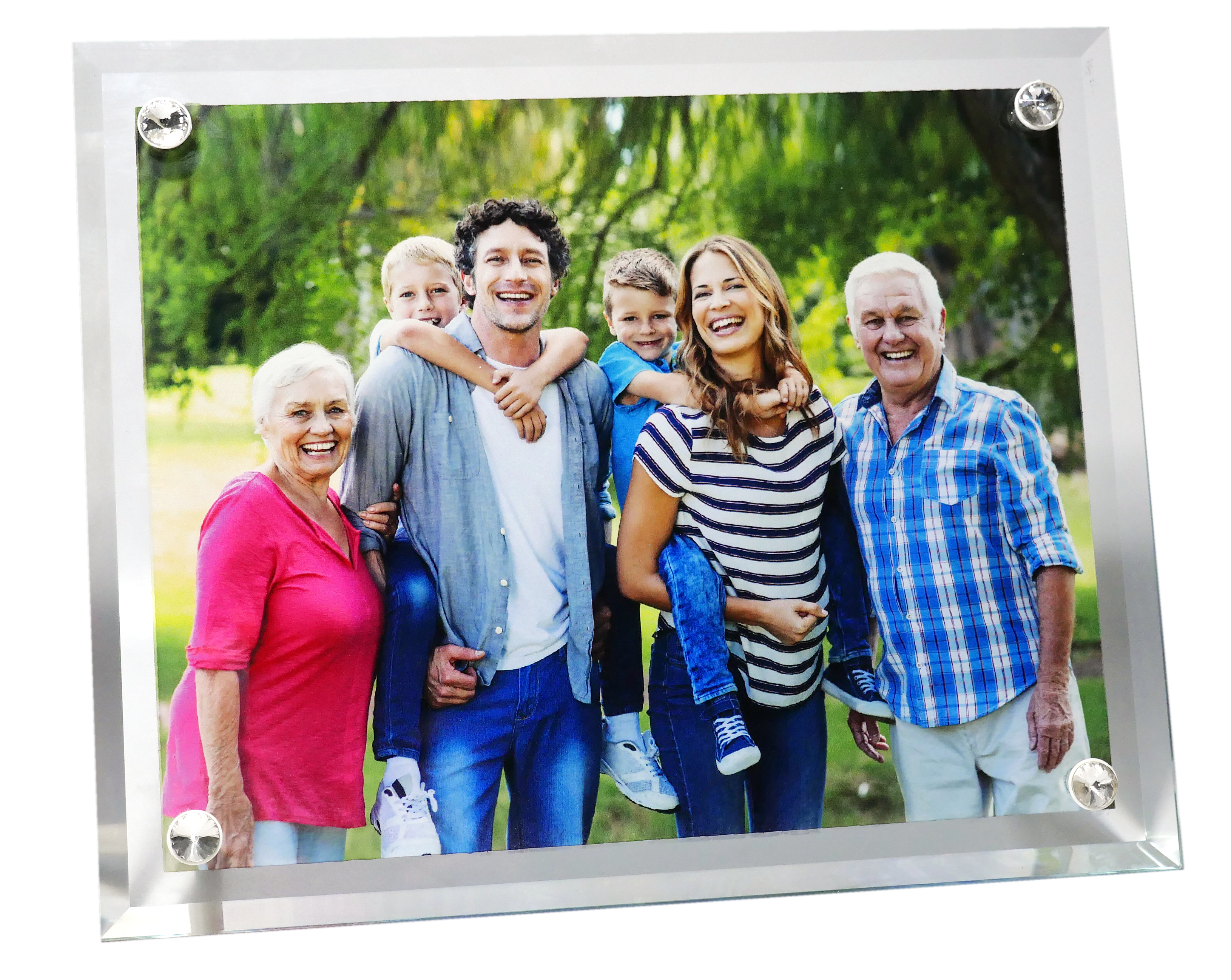 בלוק זכוכית עבה 13×18 ס״מ עם תמונה אישית – מתנה יוקרתית